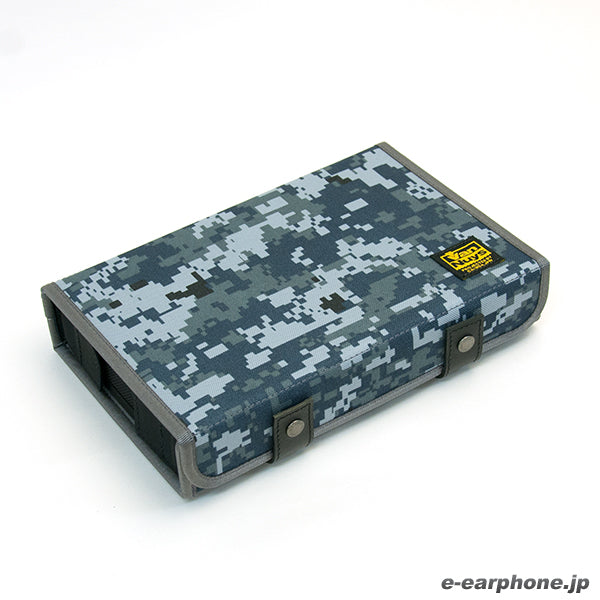 仕切りの位置が変えられるイヤフォンケース/6個用 (デジタル迷彩/Digital Navy)【VC820-DIGI-NAVY】